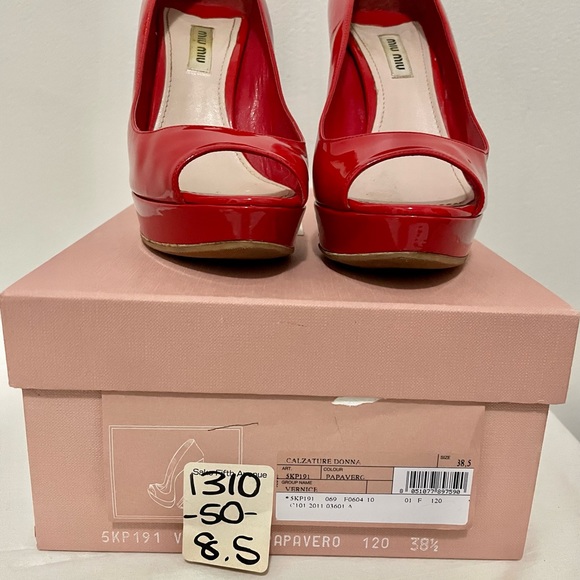 Miu Miu red patent leather platform - Picture 1 of 6